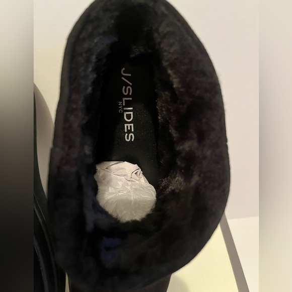J/Slides Women’s Black Faux Suede Luxe Noone Wp Booties - Picture 4 of 7